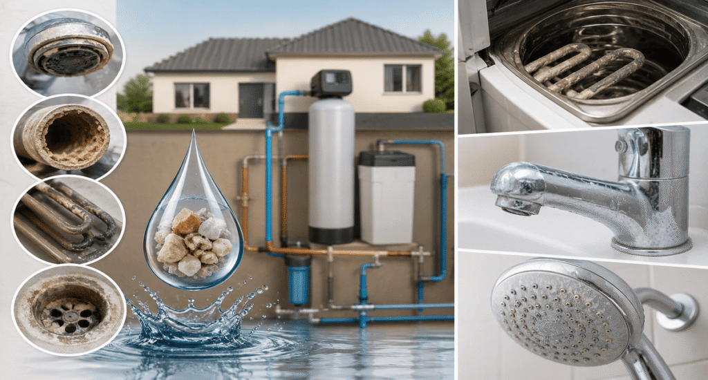 Water Softener installation for hard water treatment and home protection